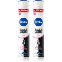 NIVEA Black & White Invisible Clear antiperspirant v pršilu ugodno pakiranje