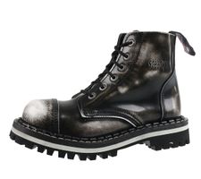 Lederschuhe Unisex - 6 dírkové - STEADY´S - STE/6/PAS_white/black 38