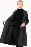 Z6739 DEWBERRY WOMEN'S COAT-DARK ANTHRACITE