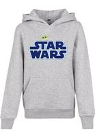 Children's Star Wars Blue Logo Hoody Heather Grey