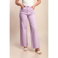 Baumwollhose Mit Hoher Taille, Lila