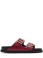 Arizona Python Print Leather Sandals