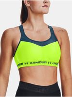 Neonově zelená dámská sportovní podprsenka Under Armour Armour High Crossback