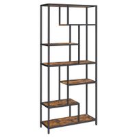 Boxxx REGÁL, hnedá, čierna, 80/180/30 cm