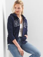 GAP Zip Logo Sweatshirt Blau