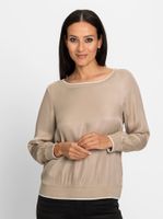 heine Bluza  svijetlosmeđa / bijela