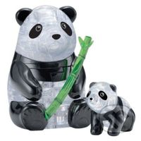 3D Crystal puzzle Panda s mládětem - puzzle z kategorie 3D puzzle