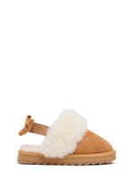 Embellished Suede Mules W/bow Appliqué