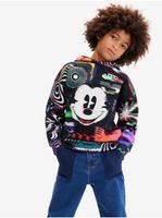 Black Boys Patterned Hoodie Desigual Aryeh Mickey - Boys