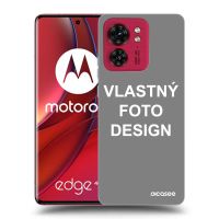 Silikónový čierny obal pre Motorola Edge 40 - Vlastný fotka/motiv