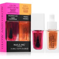 Nails Inc. Glow and Grow & Vit C Please комплект лак за нокти с подхранващ ефект