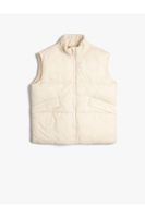 Koton Puffer Vest High Collar Zippered Pocket