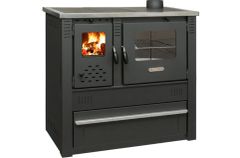 Sporák na tuhé palivo Pro PANONIA Steel, 10 kW, čierny, pravý vývod
