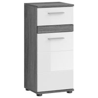 MID.YOU SPODNÁ SKRINKA, biela s vysokým leskom, sivá, biela s vysokým leskom, 35/79/31 cm