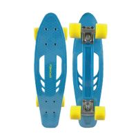FISH Pennyboard se svíticími LED kolečky, modrý