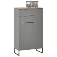 Venda STREDNE VYSOKÁ SKRINKA, sivá, farba duba, 60/106/32 cm