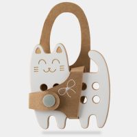 Milin Small Wooden Lacing Toy Cat розвивальна іграшка 9 cm x 8,5 cm x 0,7 cm 1 кс