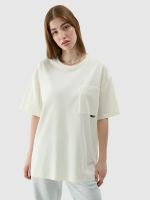 Unisex oversize tričko bez potlače - krémové