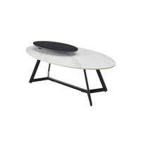 Modante KONFERENČNÝ STOLÍK, čierna, biela, kov, keramika, 110/60/48 cm