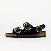 Sneakers Birkenstock Milano Big Buckle Natural Leather Patent High-Shine Black EUR 38