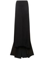 Satin Midrise Long Skirt