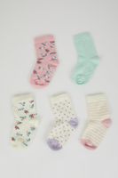 DEFACTO Baby Girl Seamless 5-Piece Cotton Long Socks