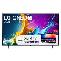 86"-LG QNED AI- QNED80- 4K Smart TV- webOS24 + 50UR78006LK.AEU TV zdarma jako dárek