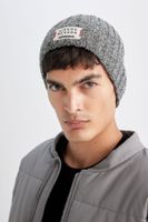 DEFACTO Men's Label Printed Beret