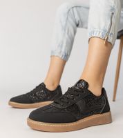 D/CEO Czarne sneakersy sportowe na masywnej podeszwie Klarris