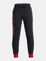 Under Armour UA Rival Fleece Script Spodnie dresowe dziecięce Czarny