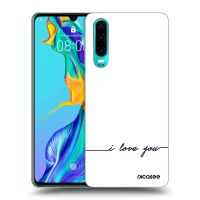 Silikónový čierny obal pre Huawei P30 - Milujem ťa
