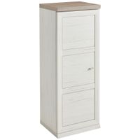 Hom`in KANCELÁRSKA SKRIŇA, sivá, biela, 50,6/131,6/43 cm
