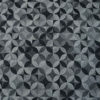 Metrážový koberec Retro 74 - šedý koberec s kruhy 4 m