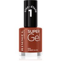 Rimmel Super Gel géles körömlakk UV/LED lámpa használata nélkül árnyalat 075 Amber Glow 12 ml