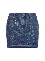 Denim Mini Skirt W/crystals