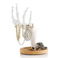 stojak na biżuterię (dekoracja) SUCK UK - WHITE SKELETON HAND