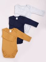 Yoclub Kids's Long Sleeve Bodysuits 3-Pack BOD-0201C-003D