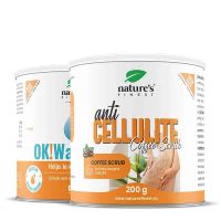 Cellulite Fix | anticelulīta kafijas skrubis + WaterOut drenāžas dzēriens | veicina ādas izlīdzināšanu, stingrumu, ūdens līdzsvaru un izsmalcinātu sil