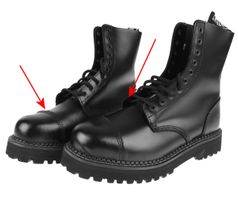 Schuhe Boots GRINDERS - BULLDOG CS SCHWARZ - BESCHÄDIGT 39