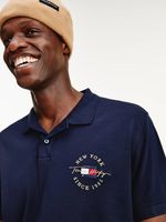 Tommy Hilfiger Icon Logo Interlock Teniszpóló Kék