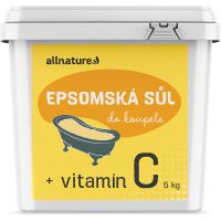 Allnature Epsomská soľ + vitamín C soľ do kúpeľa s vitamínom C 5000 g