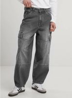 Herrenhose URBAN CLASSICS - Tapered Heavy Ounce Baggy Cargo - schwarz washed 44