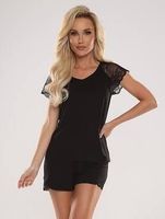 Pyjamas De Lafense 625 Dagmara kr/r S-2XL black 099