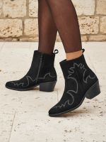 Resti Women's Velvet Ash cowboy boots - heeled