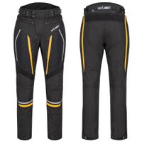 Pánské letní moto kalhoty W-TEC Toranio černo-žlutá 5XL