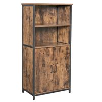 Boxxx VYSOKÁ KOMODA, hnědá, černá, 60/124,5/35 cm
