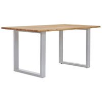 Livetastic JEDÁLENSKÝ STÔL, akácia, biela, farba akácie, 160/90/76 cm