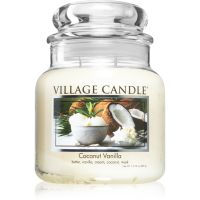 Village Candle Coconut Vanilla αρωματικό κερί (Glass Lid) 389 γρ
