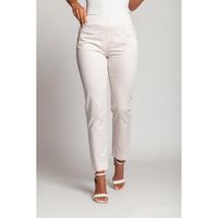 Skinny-Hose Aus Baumwolle, Creme