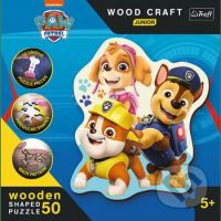 Trefl Drevené puzzle Junior 50 - Veselá Labková Patrola / Viacom PAW Patrol FSC Mix 70% - puzzle z kategorie Maxi dílky